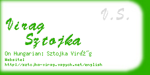 virag sztojka business card